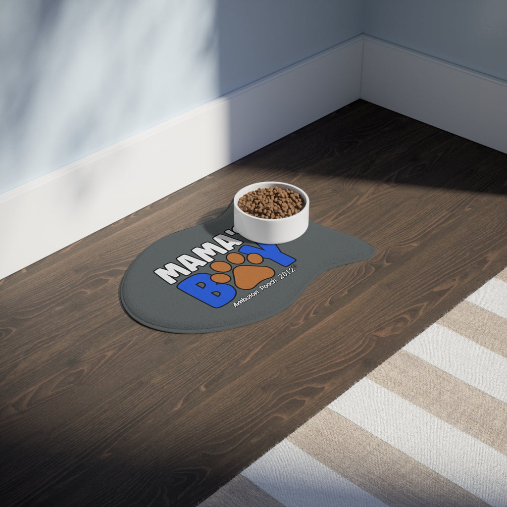 Mama's Boy Pet Feeding Mat Grey