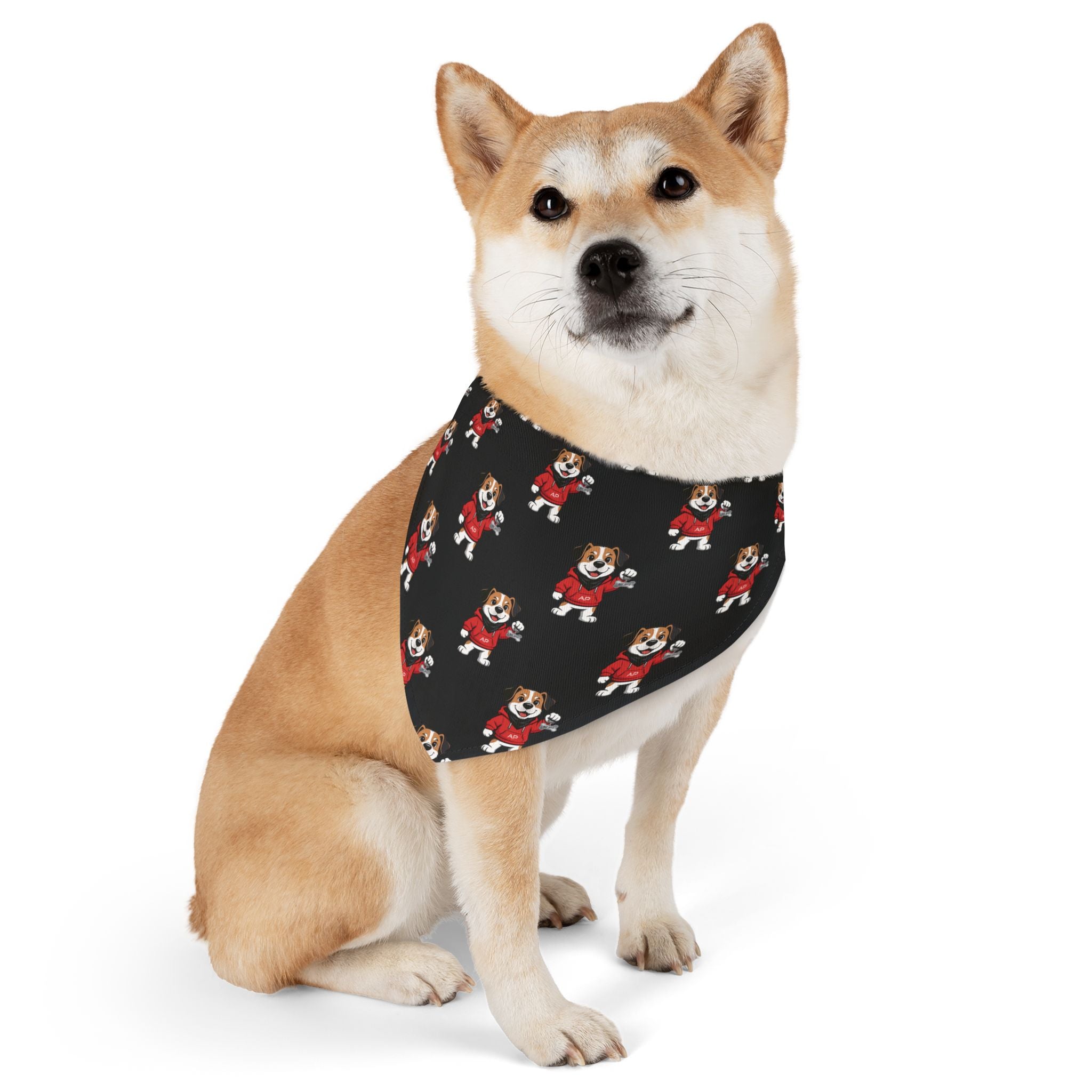 Ambizion Pooch Signature Monogram Bandana Collar Black
