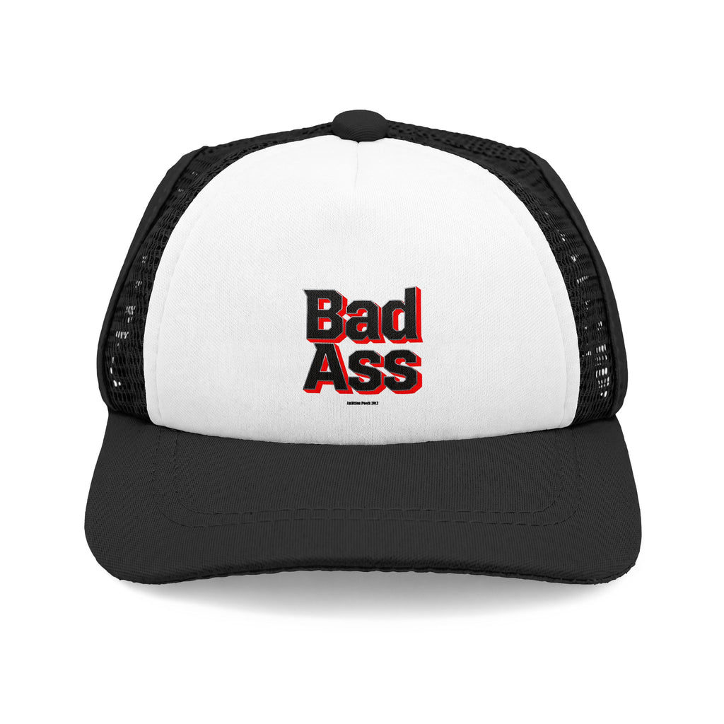 Bad Ass Trucker Doggy Hat - Retro Embroidered Foam Cap for Dogs