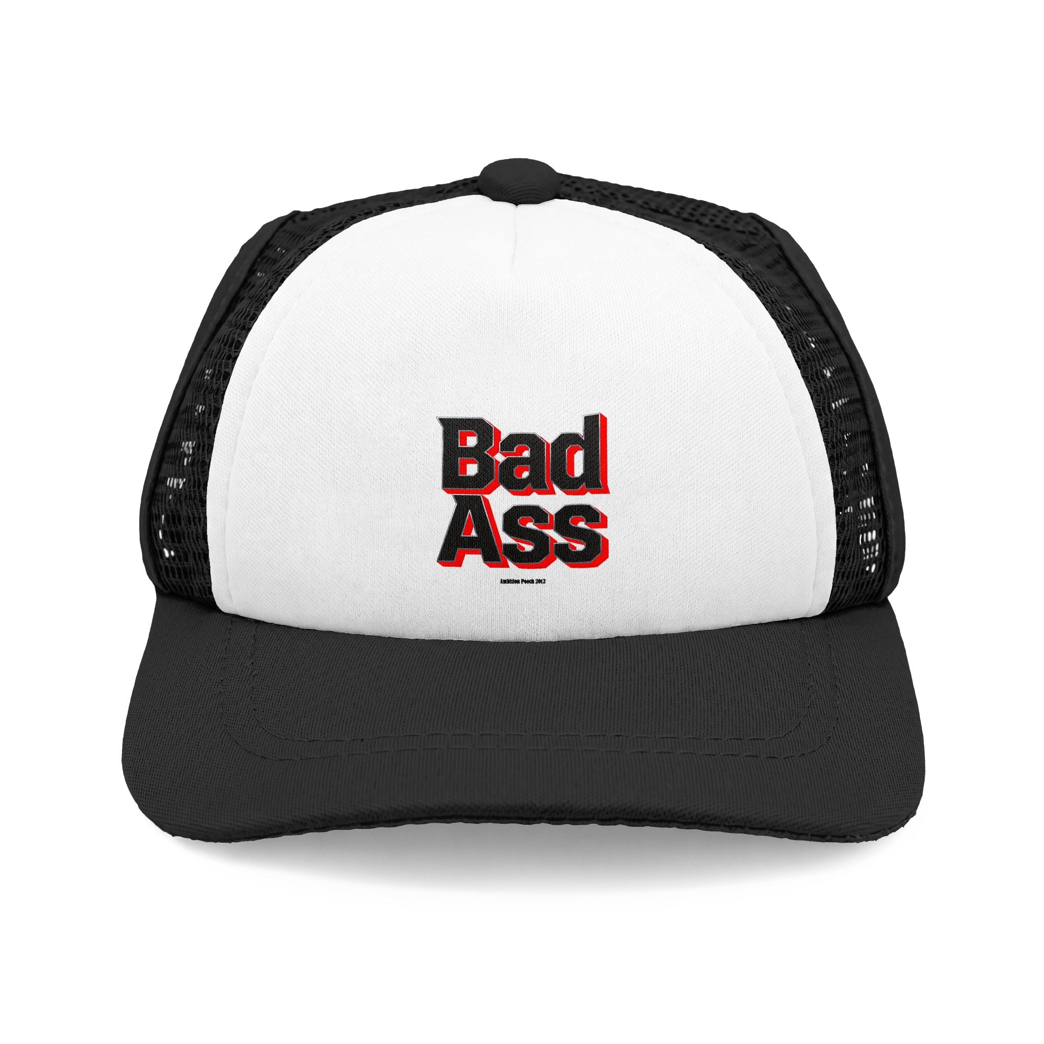 Bad Ass Trucker Doggy Hat - Retro Embroidered Foam Cap for Dogs