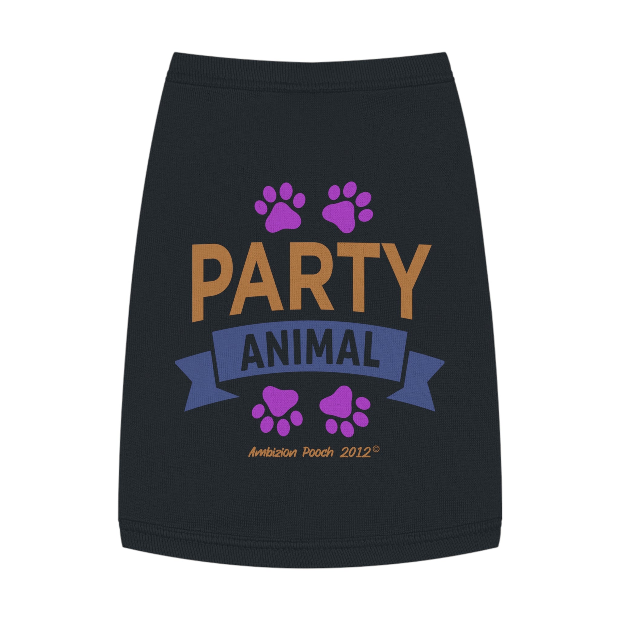 "Party Animal"  Doggy Tank Top — "Couch Potato" (Pet & Parent Matching)