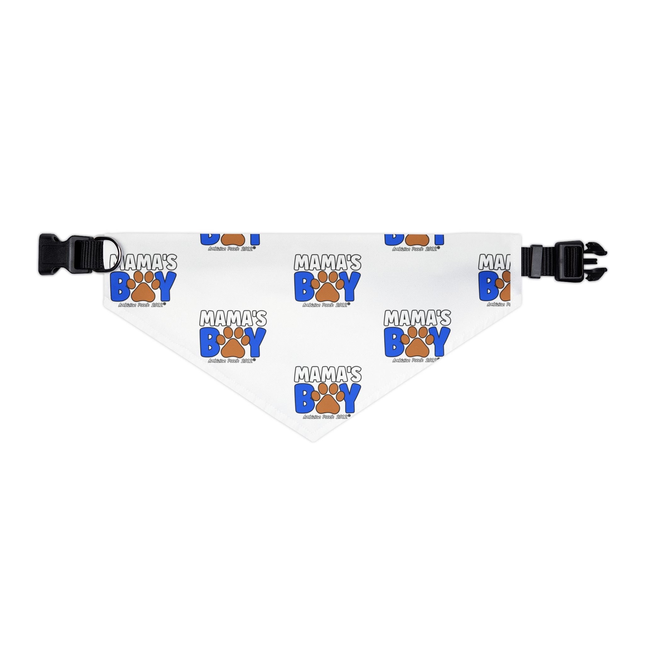 Mama's Boy Pet Bandana Collar White