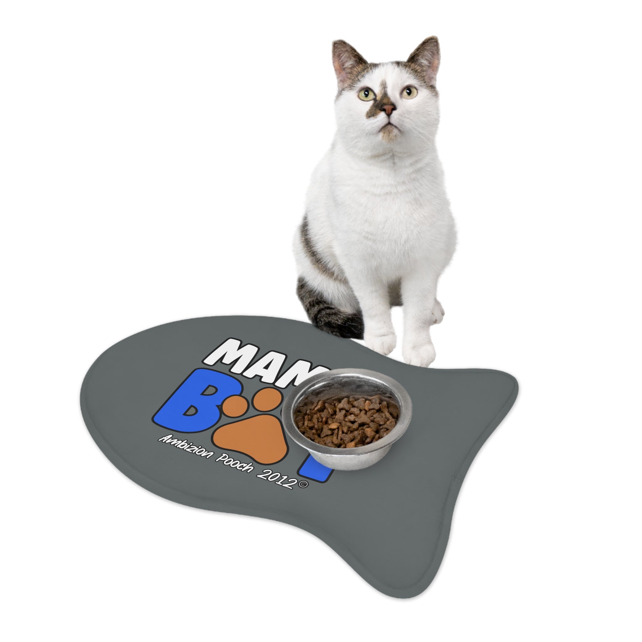 Mama's Boy Pet Feeding Mat Grey
