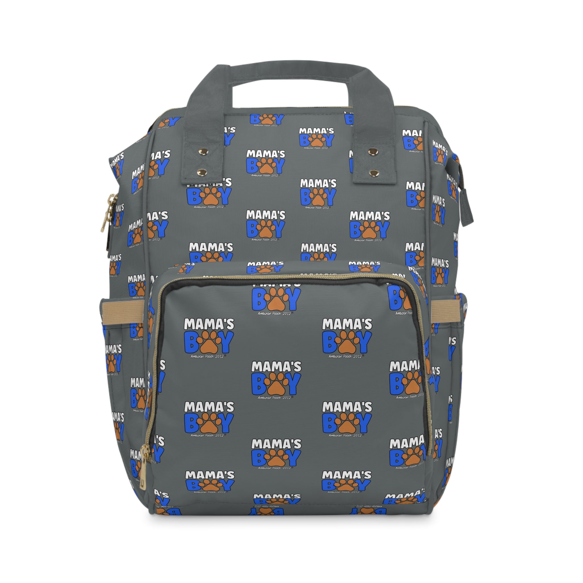 Mama's Boy Puppy/Doggy Multifunctional Backpack Grey