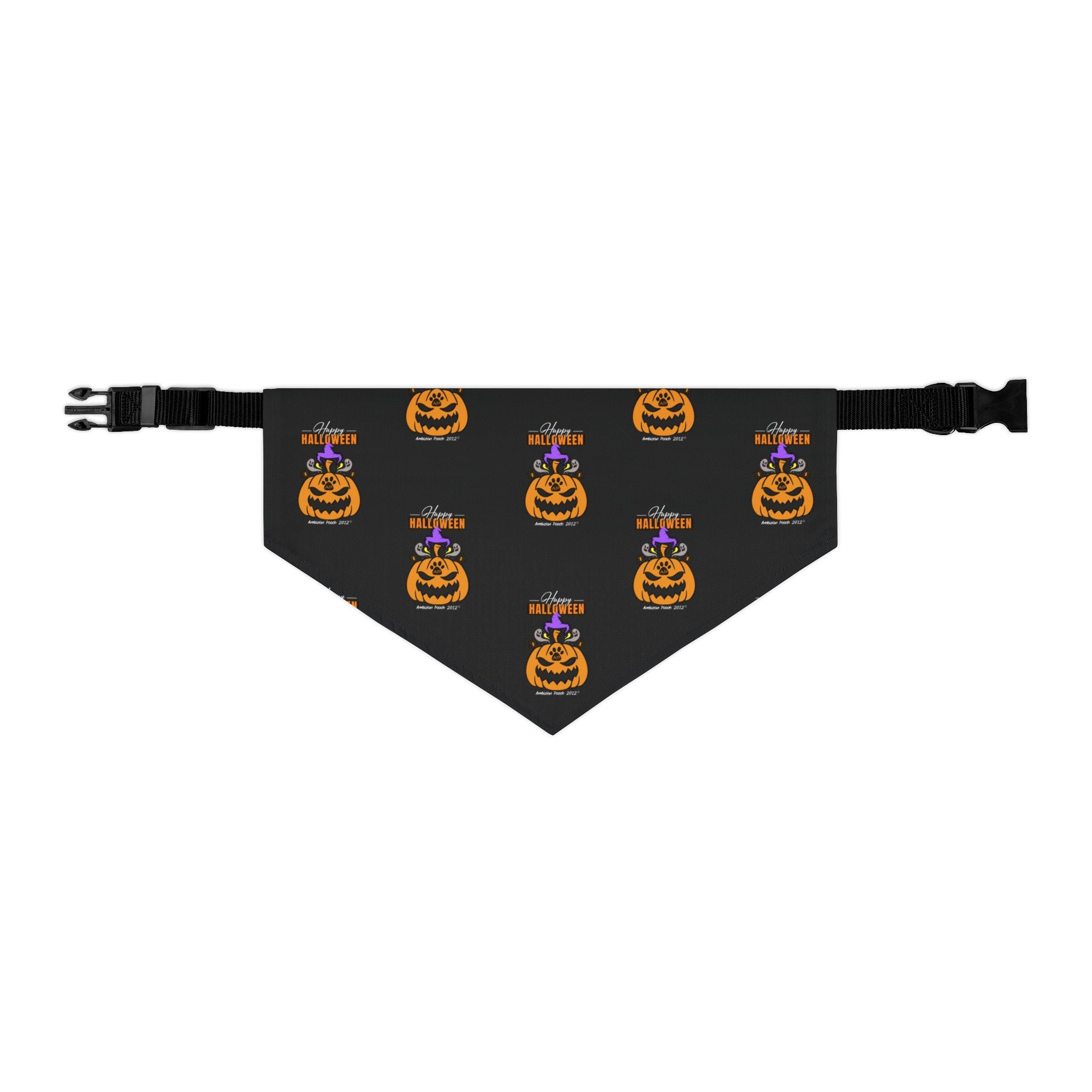 Happy Halloween Bandana Collar for Dogs - Black