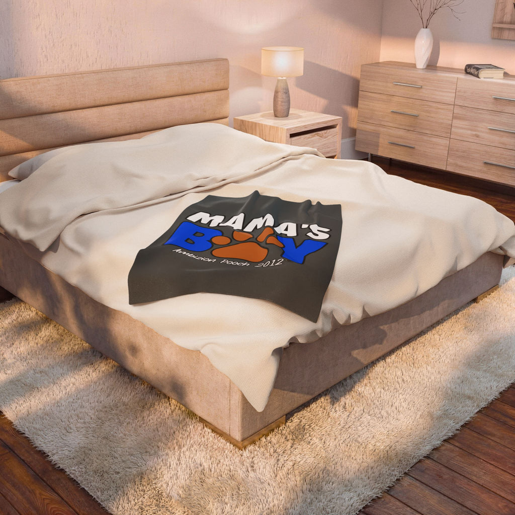 Mama's Boy Velveteen Plush Doggy Blanket