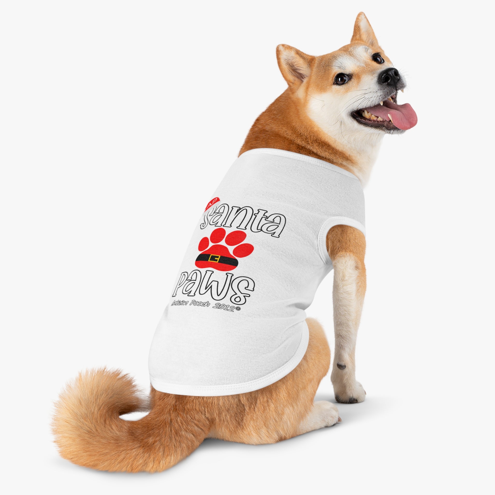 "Santa Paws" Christmas Doggy Tank Top