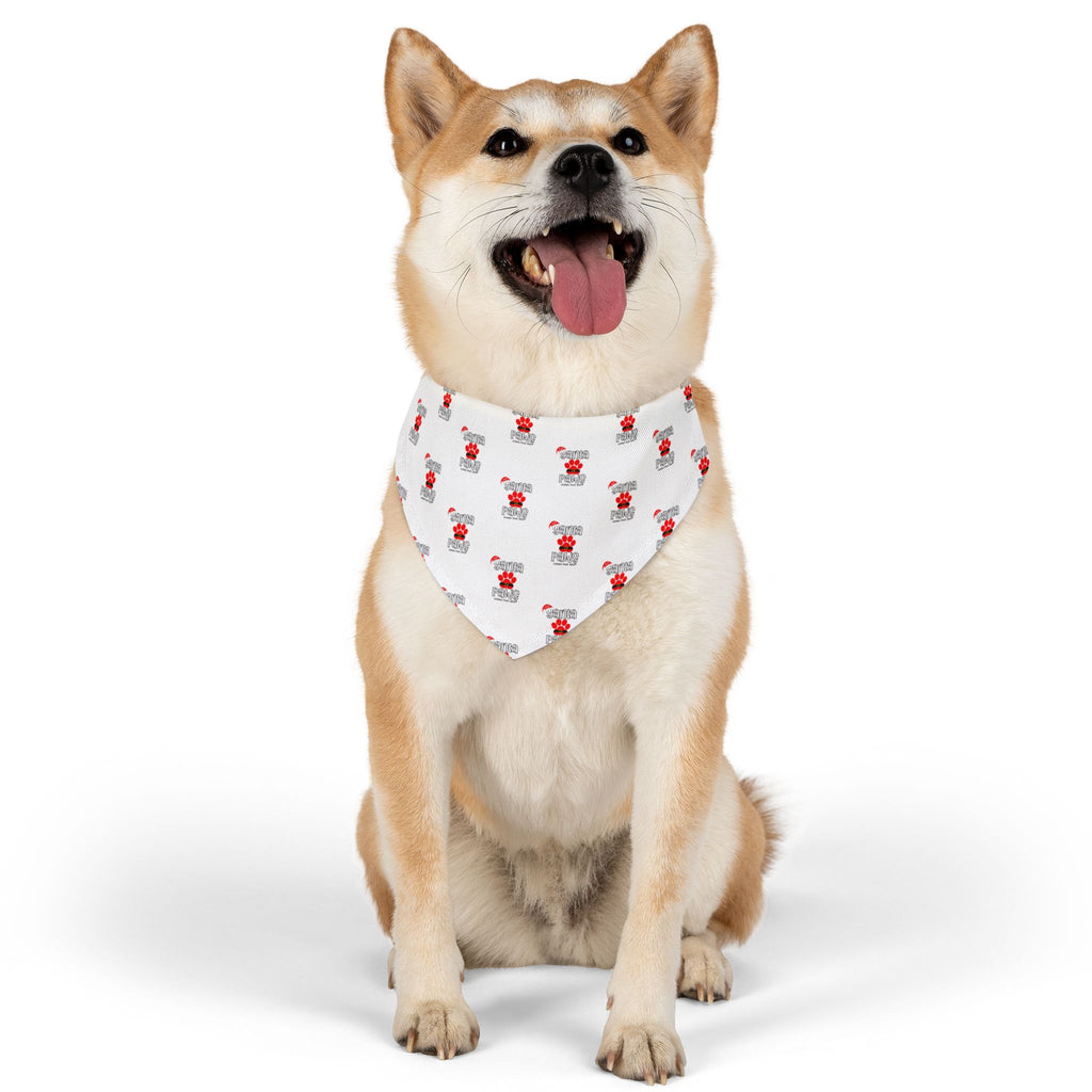 Santa Paws Doggie Bandana Collar - White