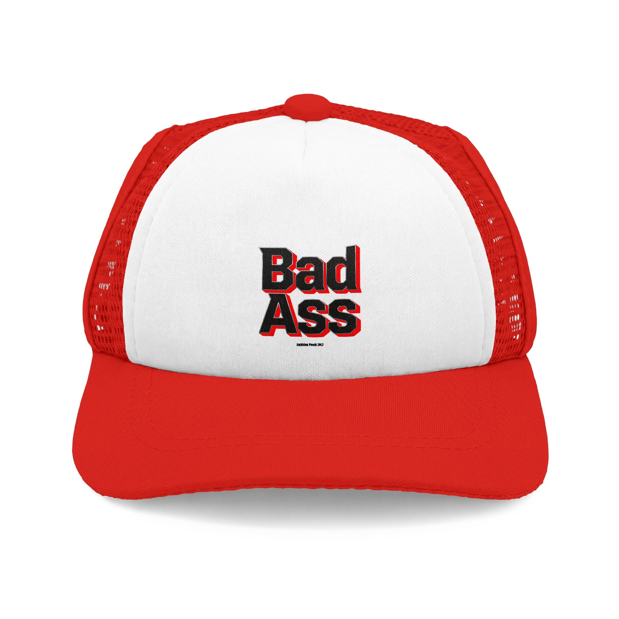 Bad Ass Trucker Doggy Hat - Retro Embroidered Foam Cap for Dogs