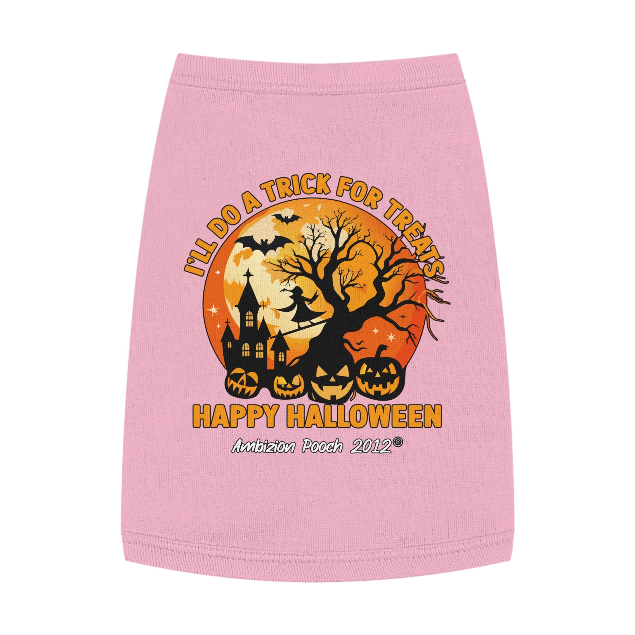 I'll Do A Trick for Treats Happy Halloween Doggy Tank Top