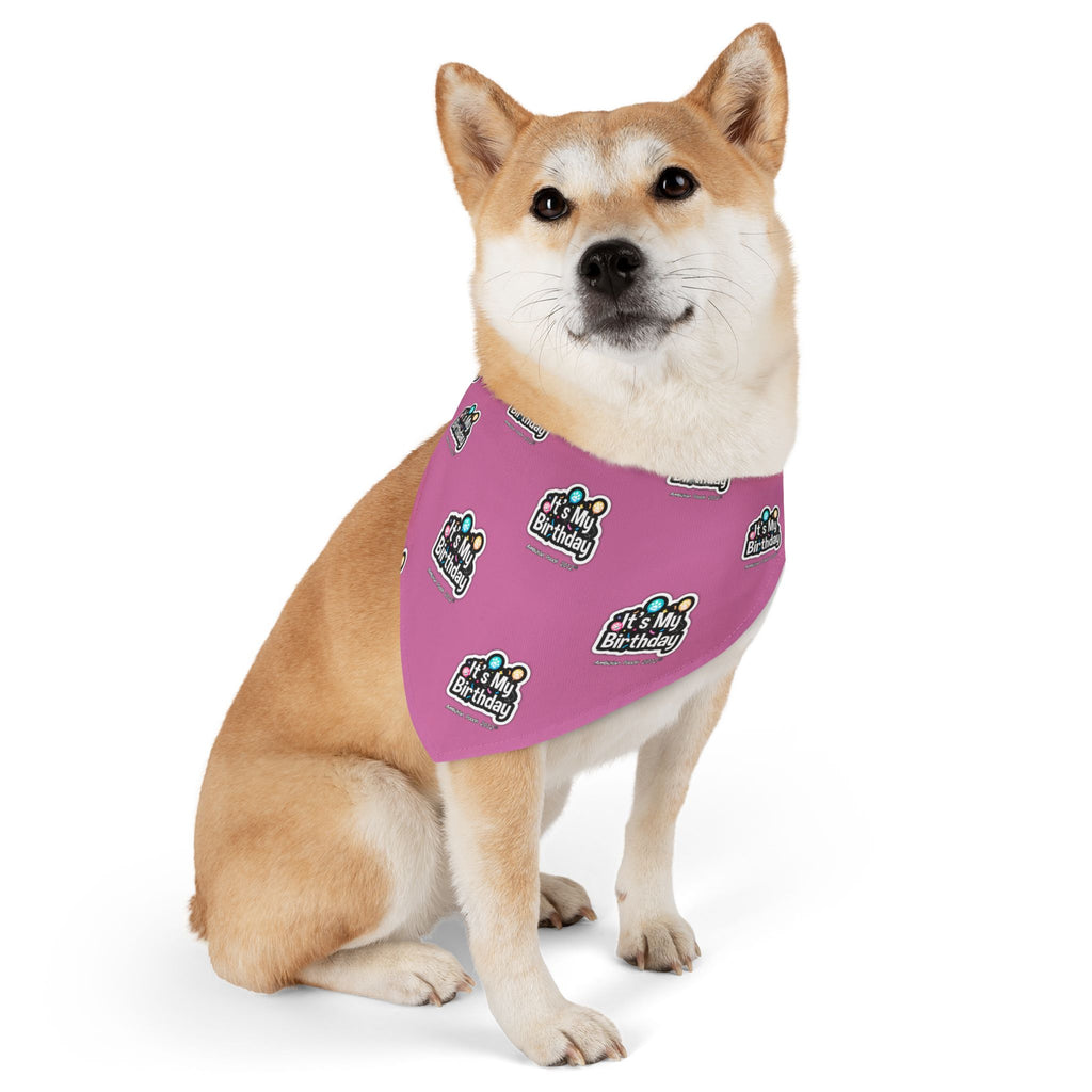 It's My Birthday Celebration Doggie Bandana Collar - Pink