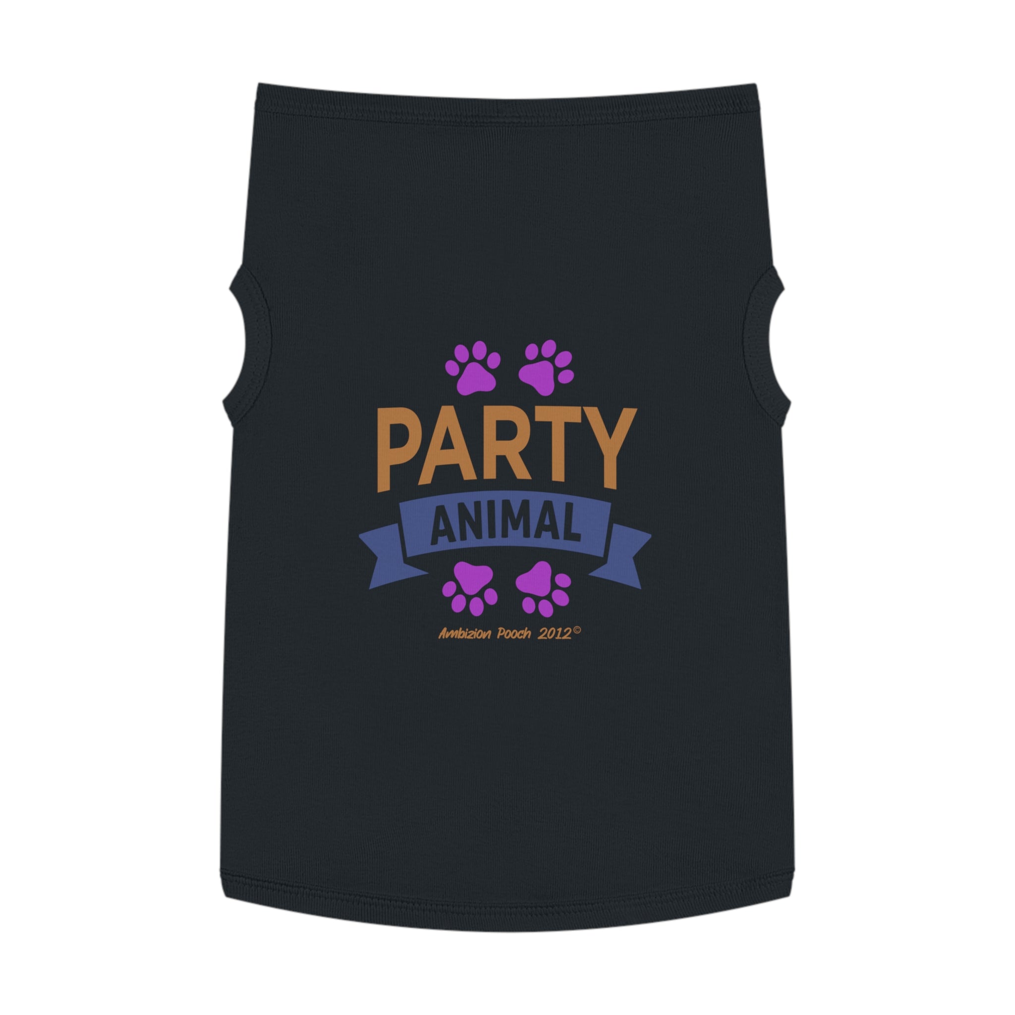 "Party Animal"  Doggy Tank Top — "Couch Potato" (Pet & Parent Matching)
