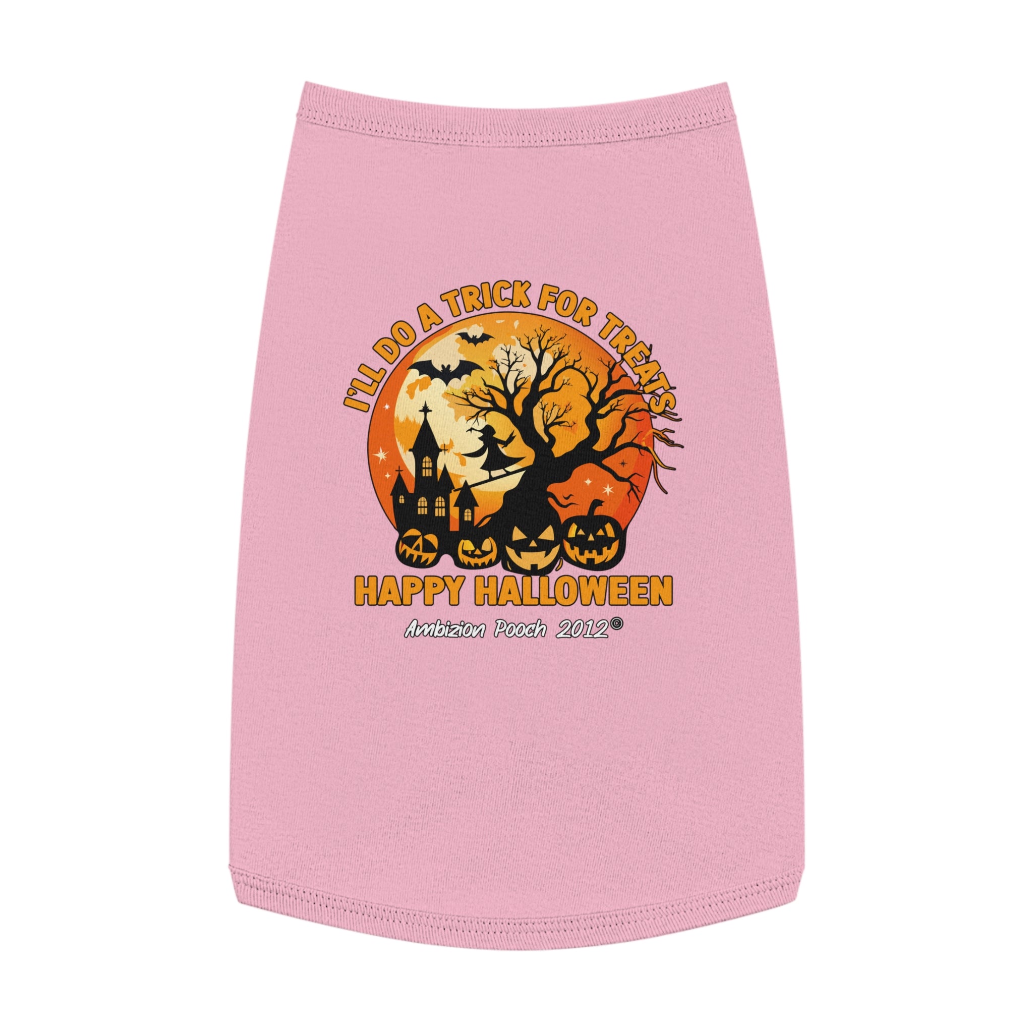 I'll Do A Trick for Treats Happy Halloween Doggy Tank Top