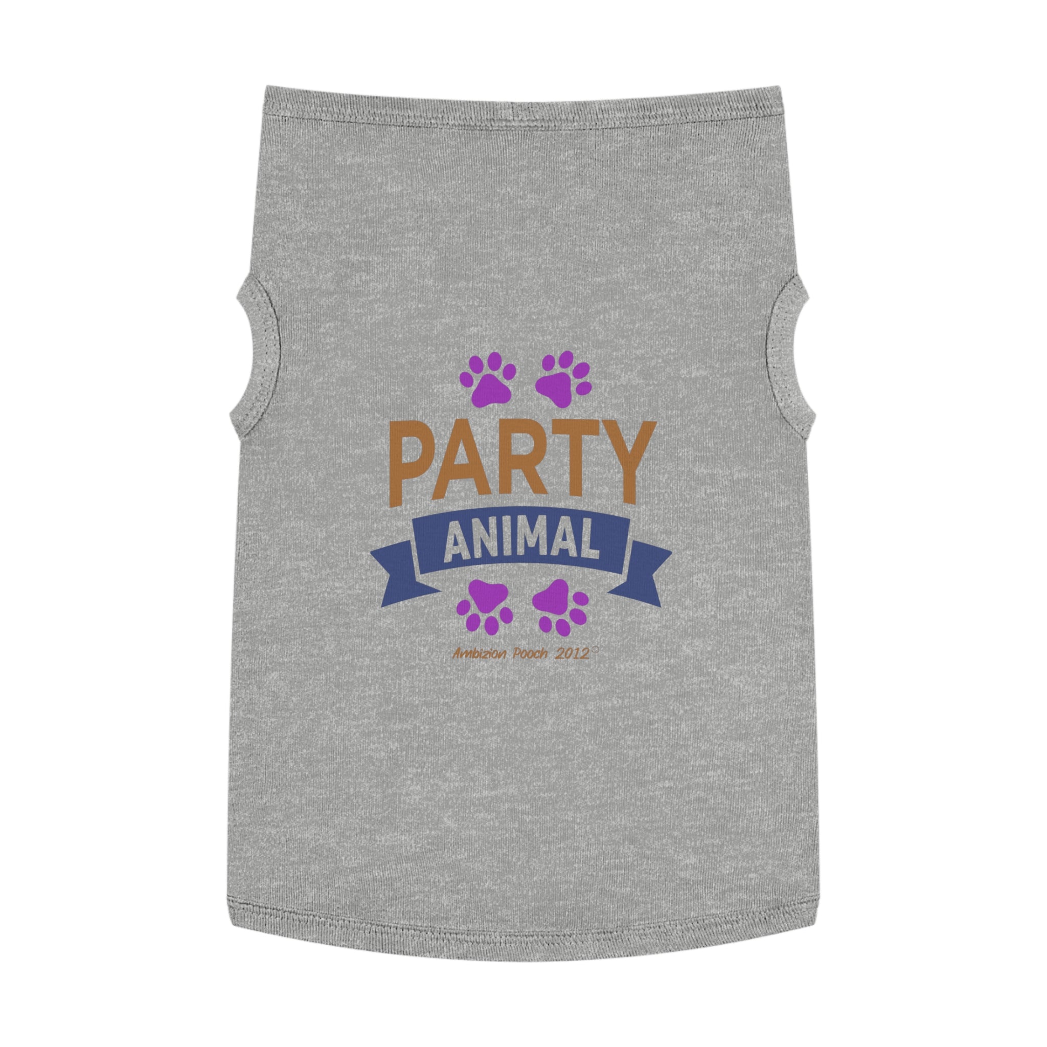 "Party Animal"  Doggy Tank Top — "Couch Potato" (Pet & Parent Matching)