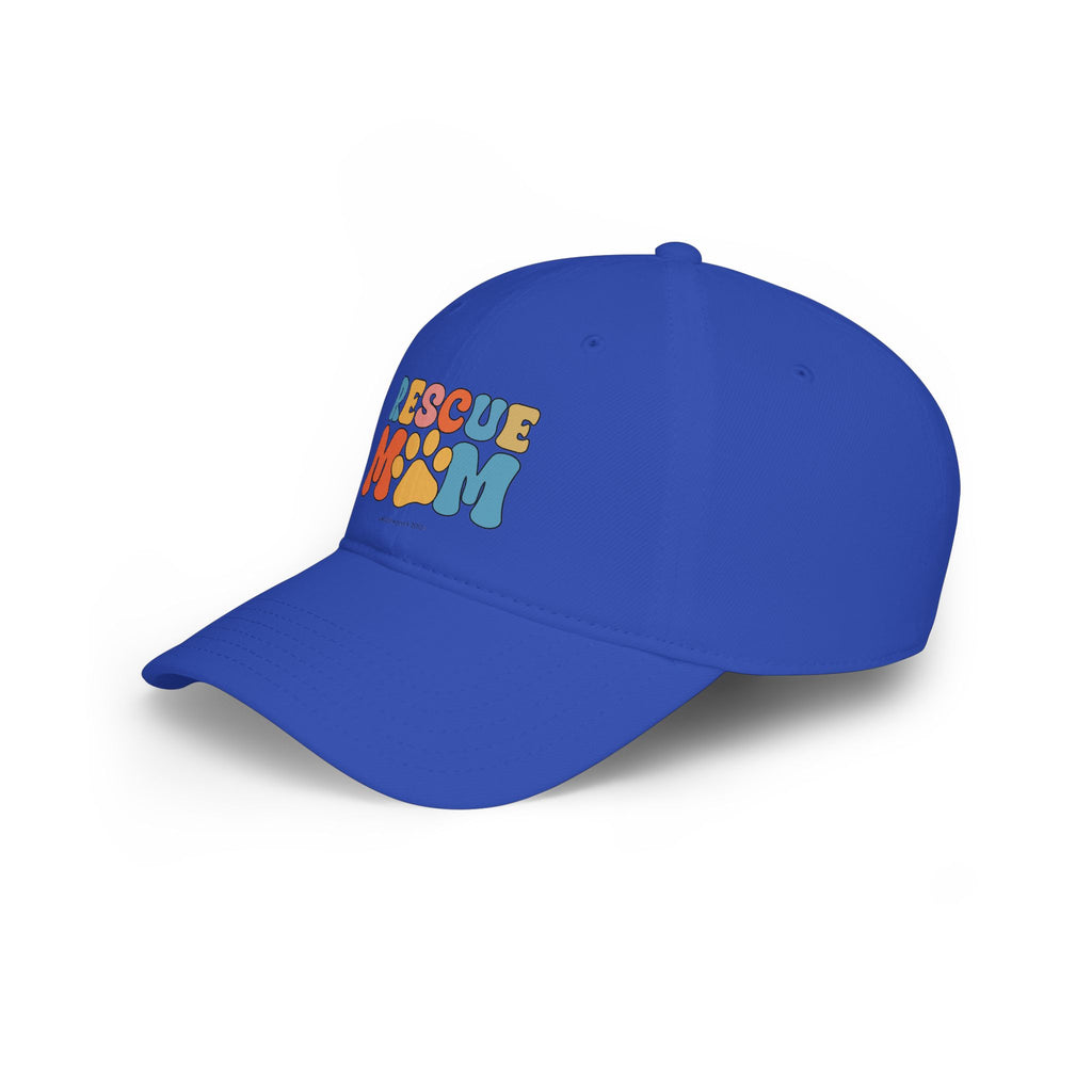 Rescue Dog Mom Low Profile Baseball Cap
