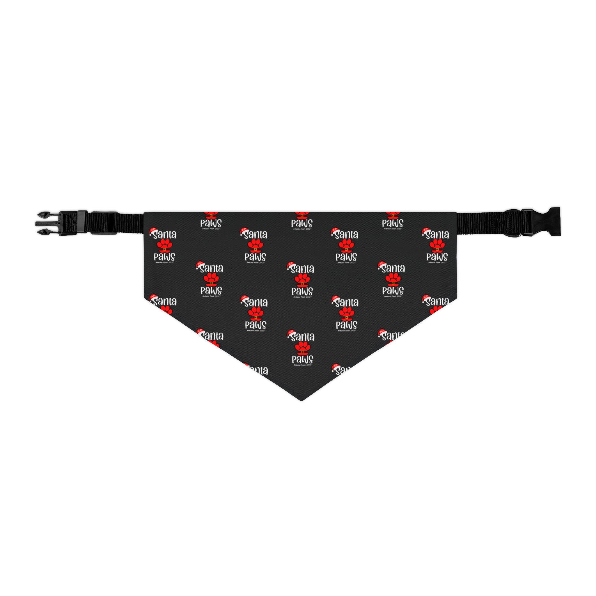 Santa Paws Doggie Bandana Collar - Black
