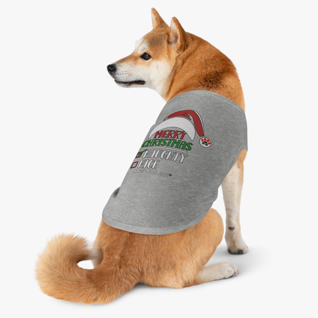 Merry Christmas Naughty or Nice Doggy Tank
