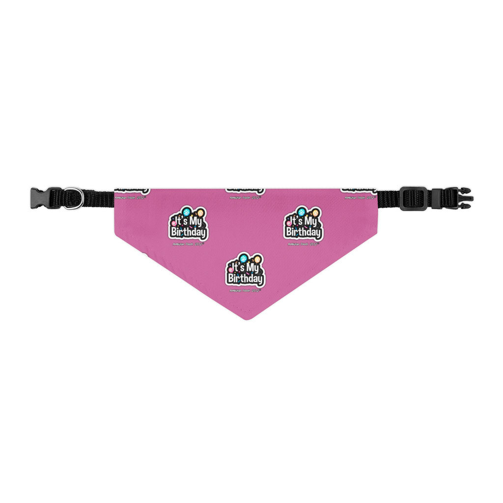 It's My Birthday Celebration Doggie Bandana Collar - Pink