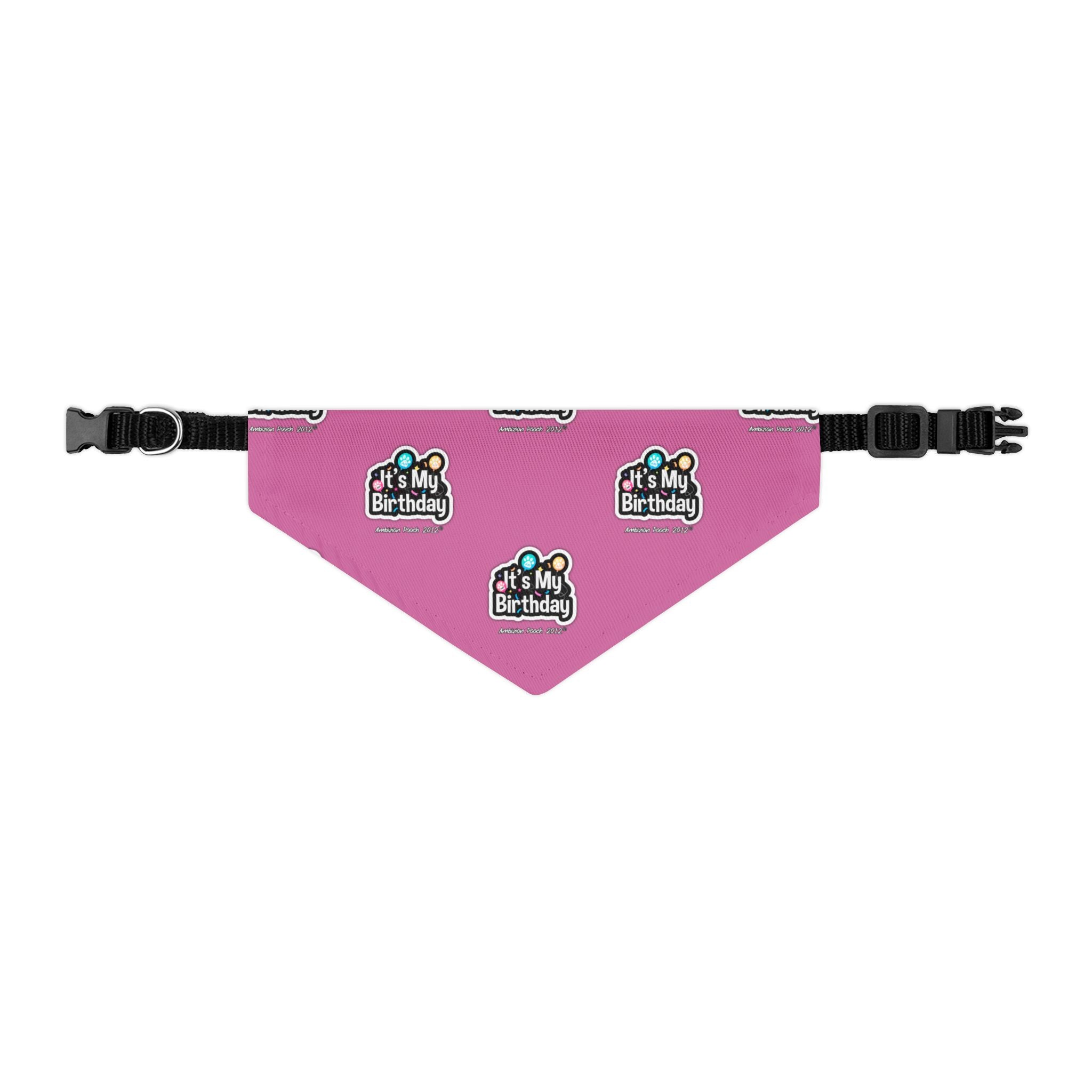It's My Birthday Celebration Doggie Bandana Collar - Pink