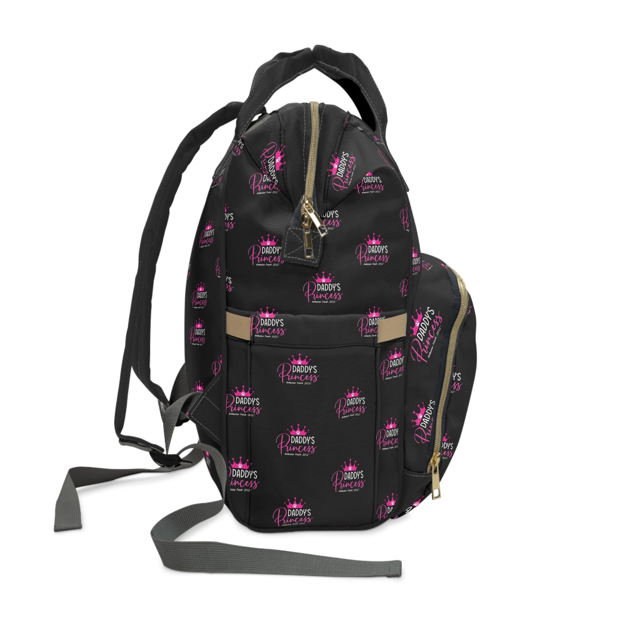 Daddy's Princess Puppy/Doggy Multifunctional Backpack Black