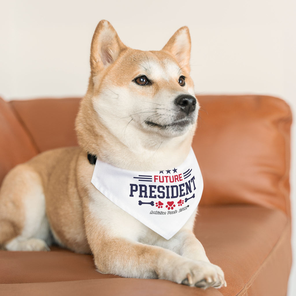 "Future President" Pet Bandana Collar — Doggy Parent "Future Vice President" Matching Pet & Parent