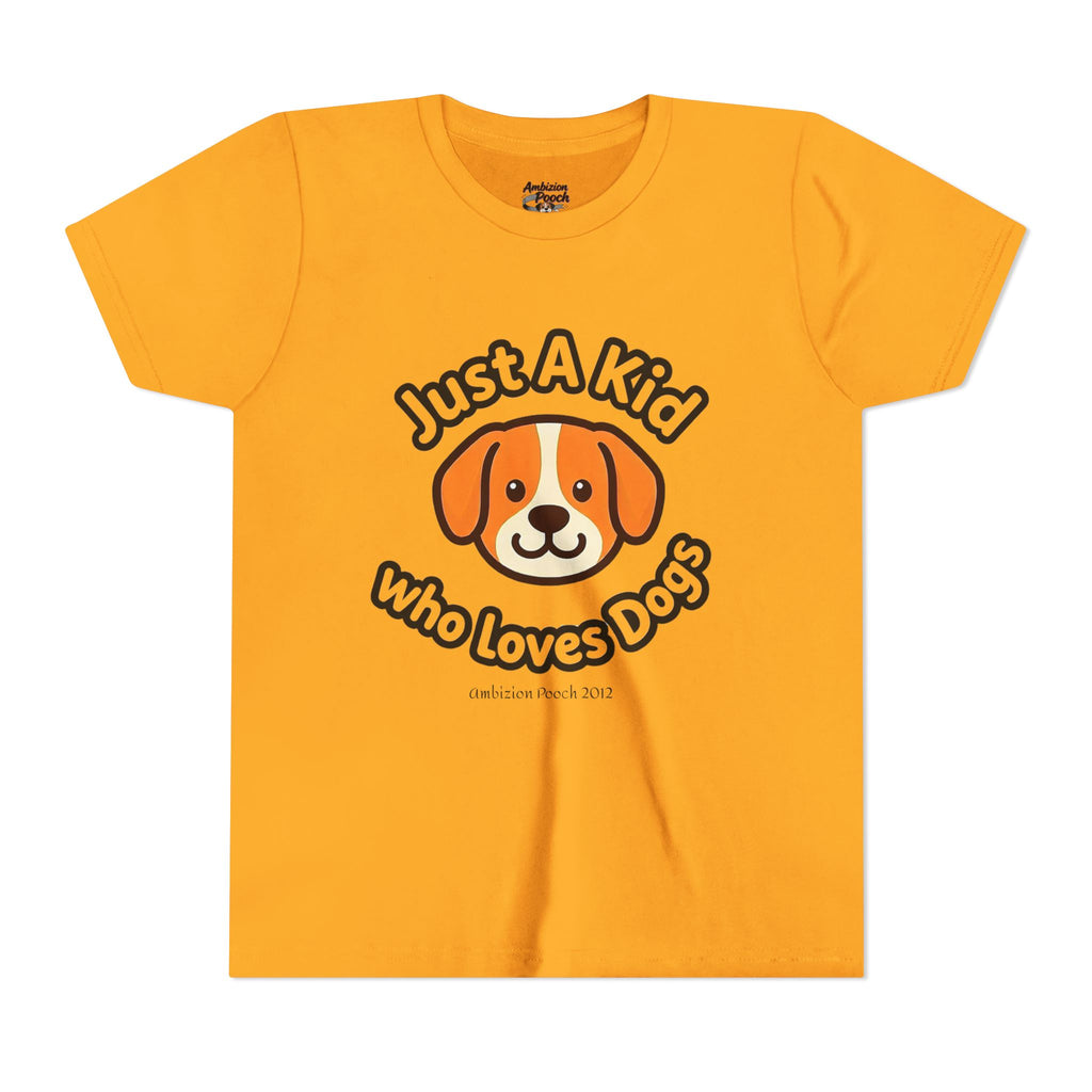 "Just A Kid Who Loves Dogs" Kids Tee
