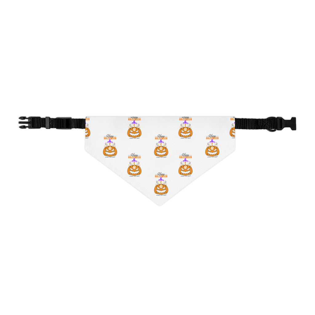 Happy Halloween Bandana Collar for Dogs - White