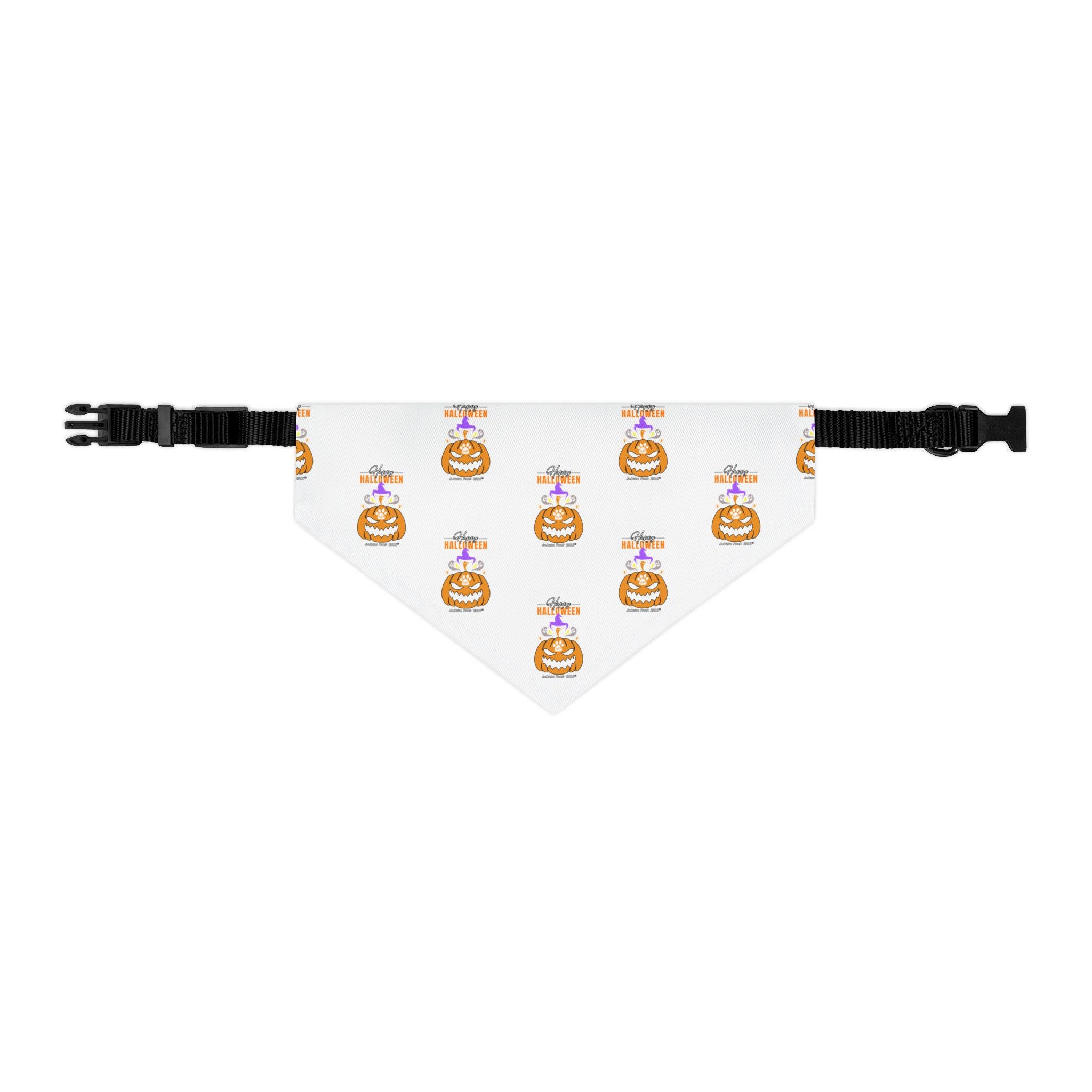 Happy Halloween Bandana Collar for Dogs - White