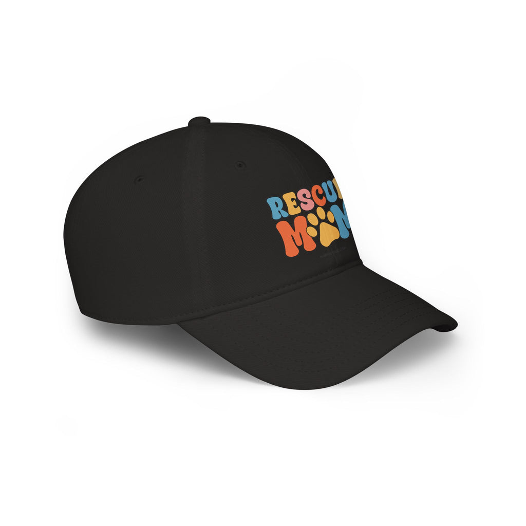 Rescue Dog Mom Low Profile Baseball Cap