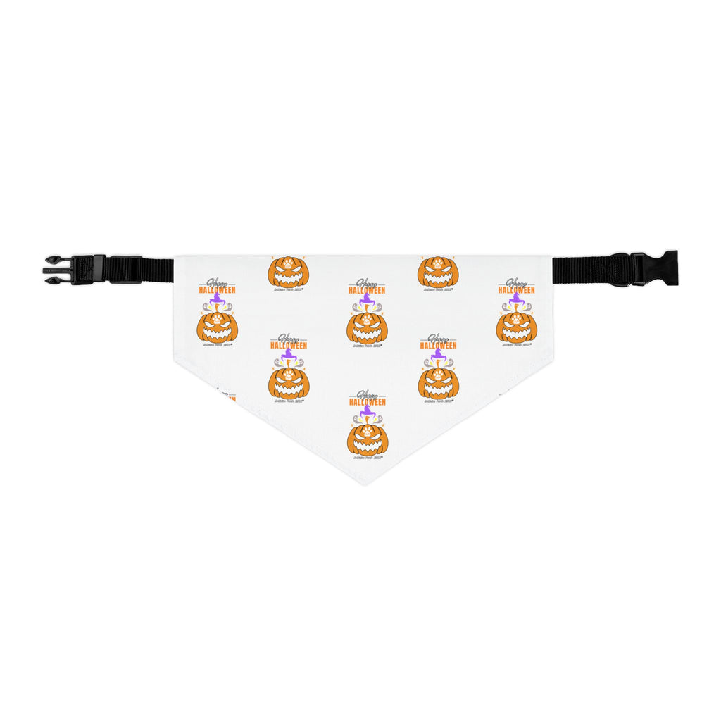 Happy Halloween Bandana Collar for Dogs - White