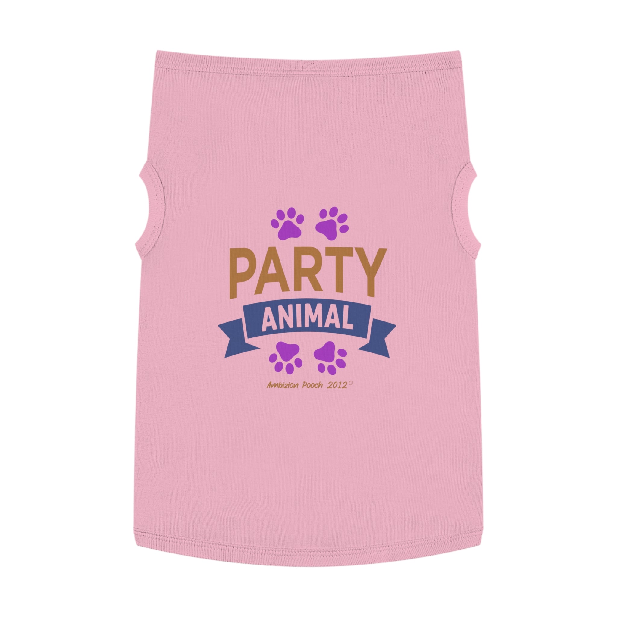 "Party Animal"  Doggy Tank Top — "Couch Potato" (Pet & Parent Matching)