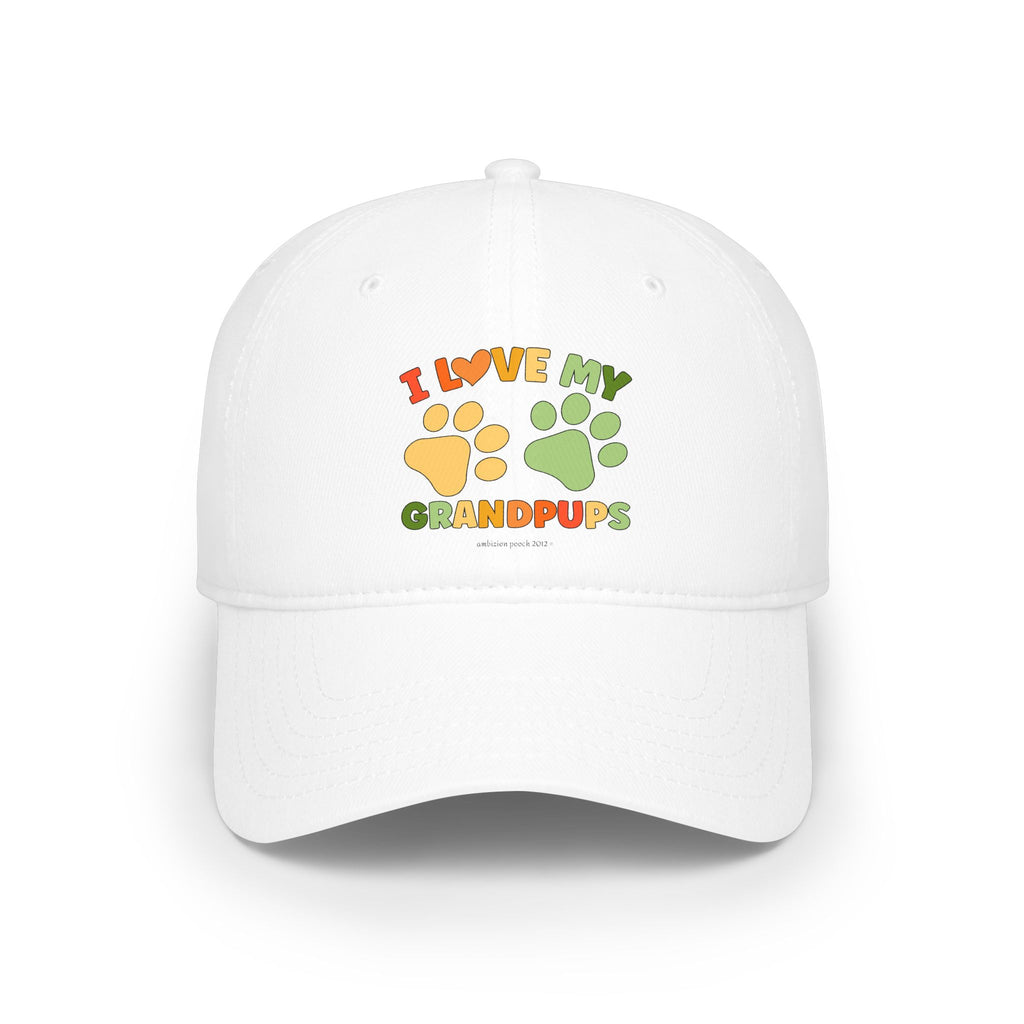 I Love My Grandpups Low Profile Baseball Cap