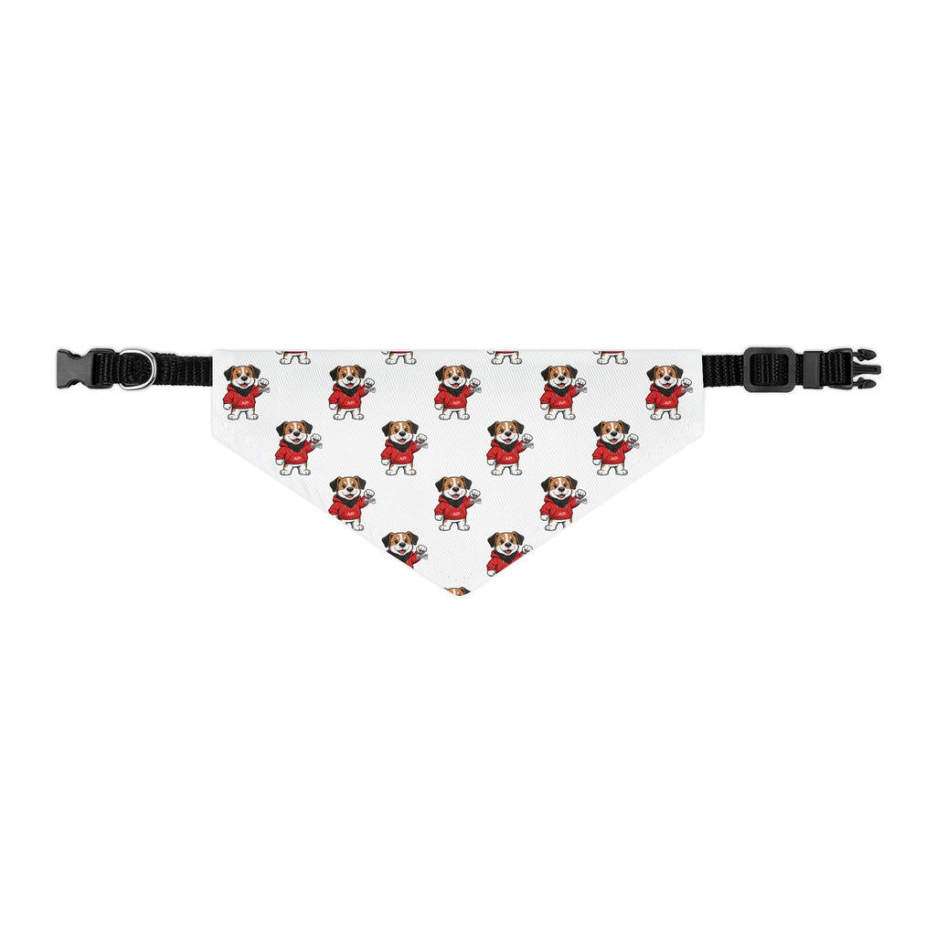 Ambizion Pooch Signature Monogram Bandana Collar White
