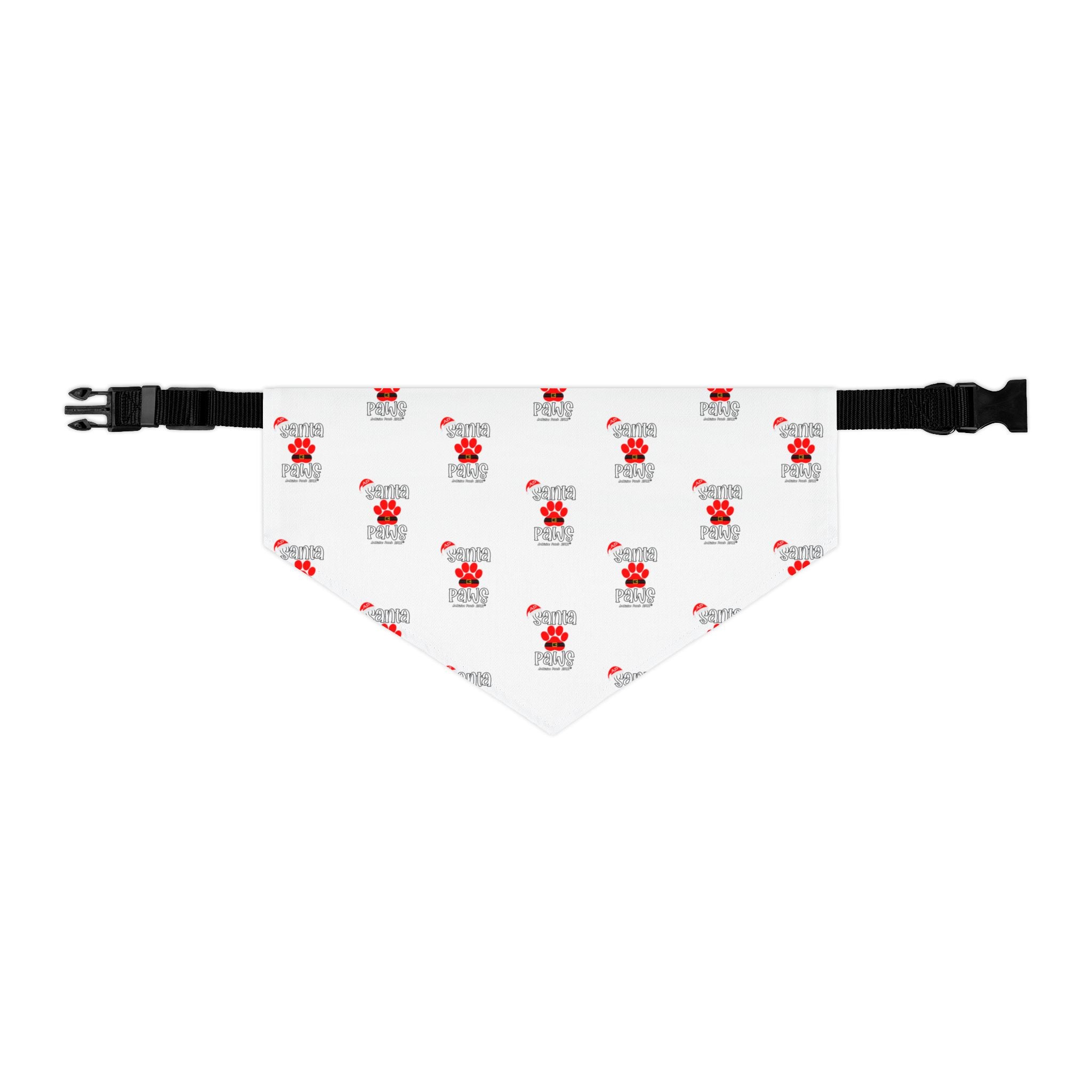Santa Paws Doggie Bandana Collar - White