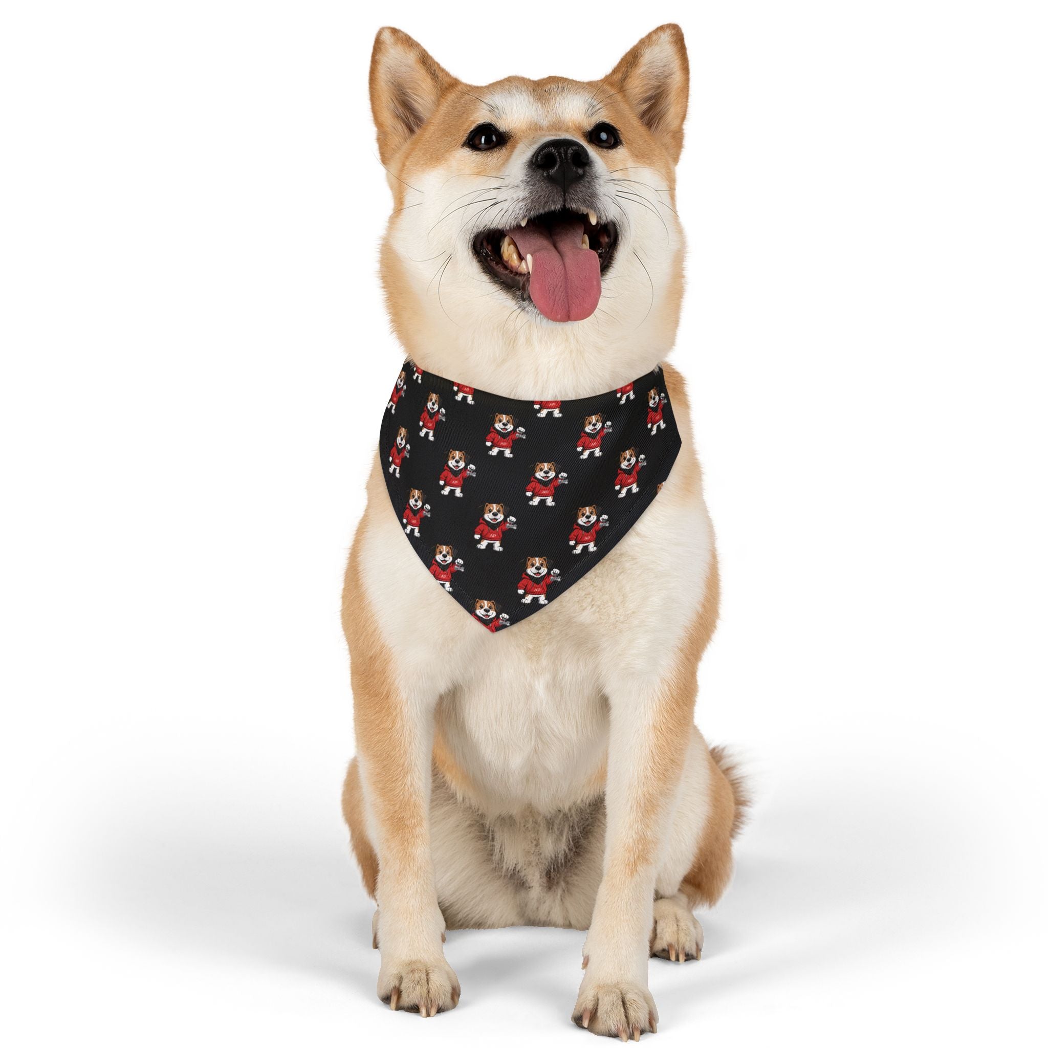 Ambizion Pooch Signature Monogram Bandana Collar Black