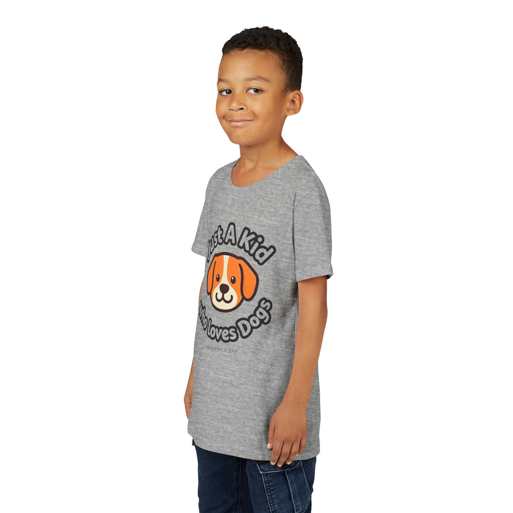 "Just A Kid Who Loves Dogs" Kids Tee
