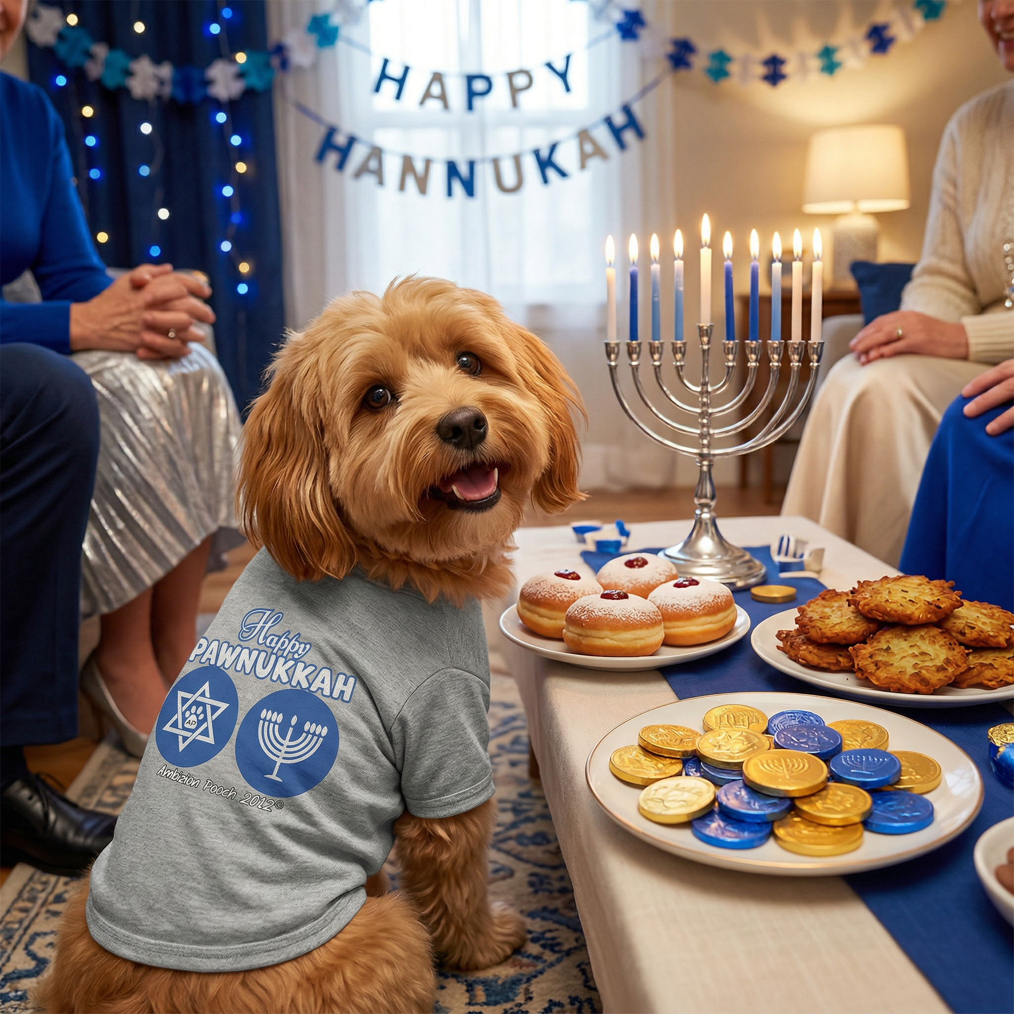 "Happy Pawnukkah" Hannukah Doggy Tank Top