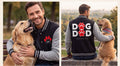 Dog Dad Paw Print Embroidered Varsity Jacket