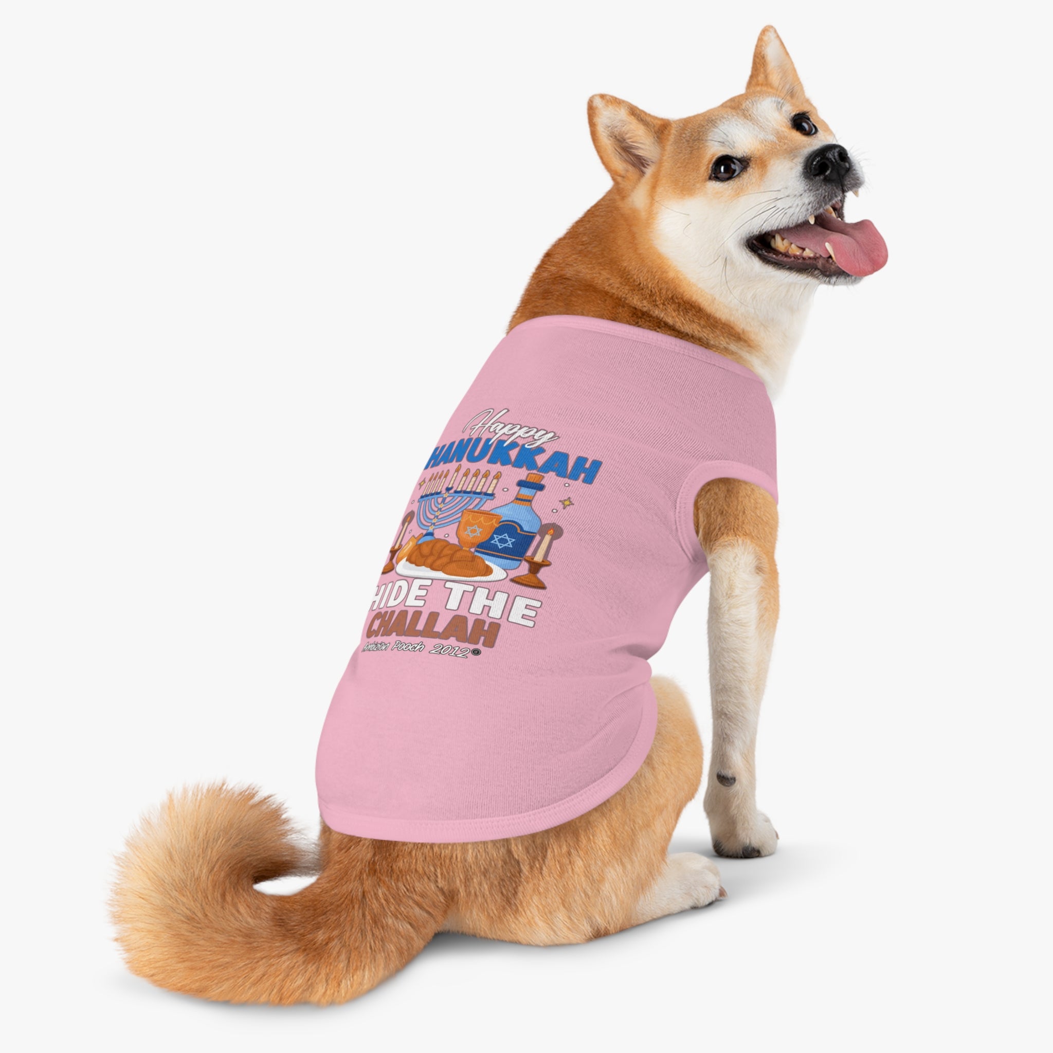 Happy Hanukkah Hide the Challah Doggy Tank Top