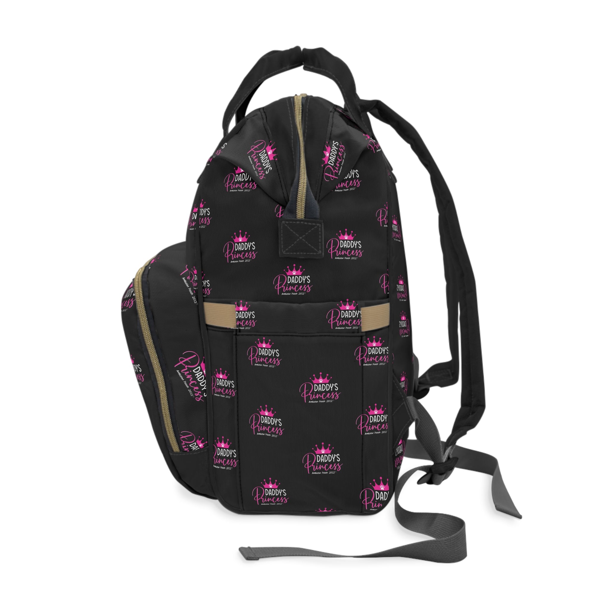 Daddy's Princess Puppy/Doggy Multifunctional Backpack Black