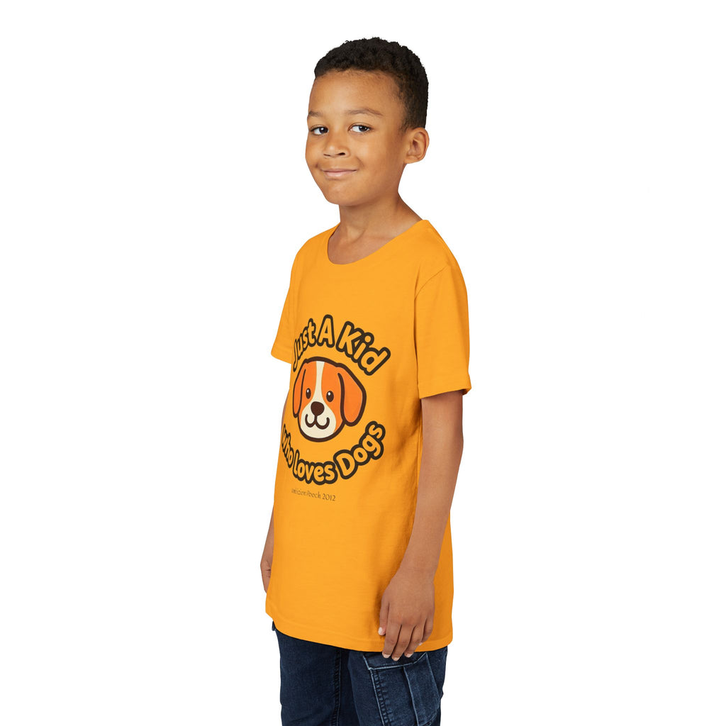 "Just A Kid Who Loves Dogs" Kids Tee