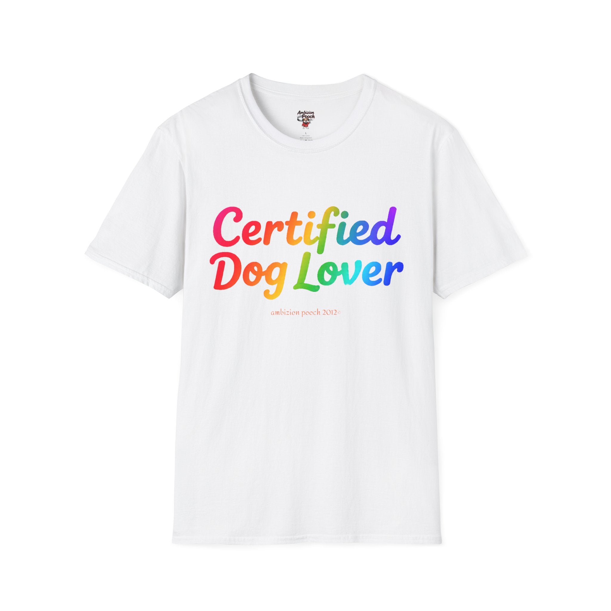 Certified Dog Lover Unisex Softstyle T-Shirt (All Dogs)
