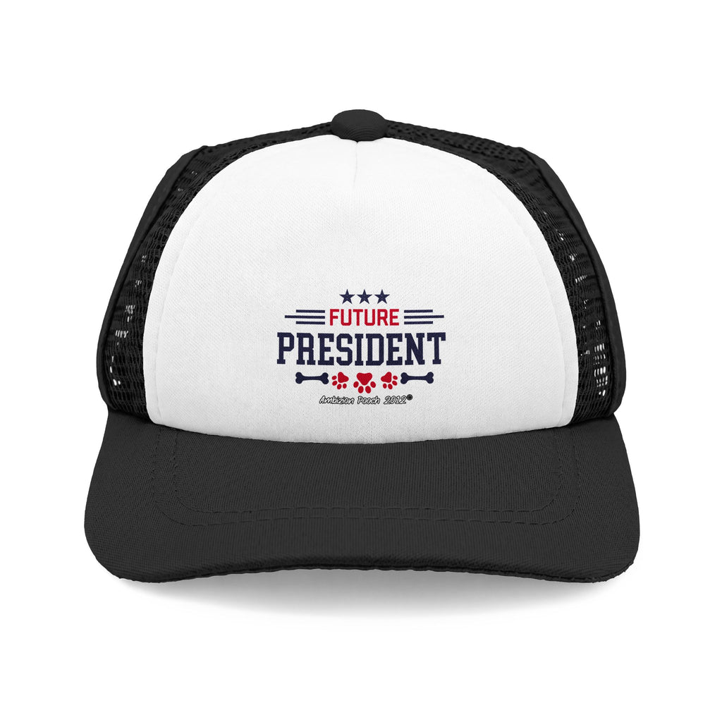 Future President Trucker Doggy Hat - Retro Embroidered Foam Cap for Dogs