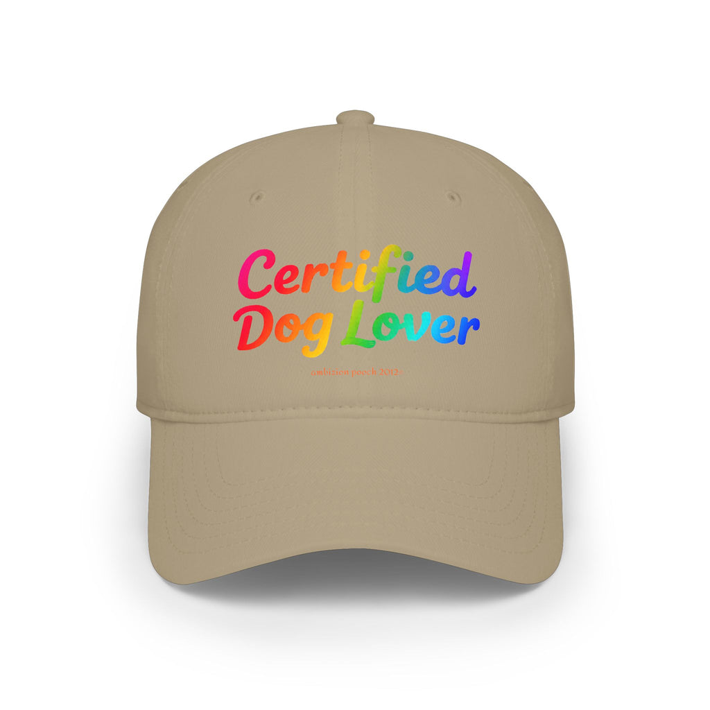 Certified Dog Lover Low Profile Baseball Cap