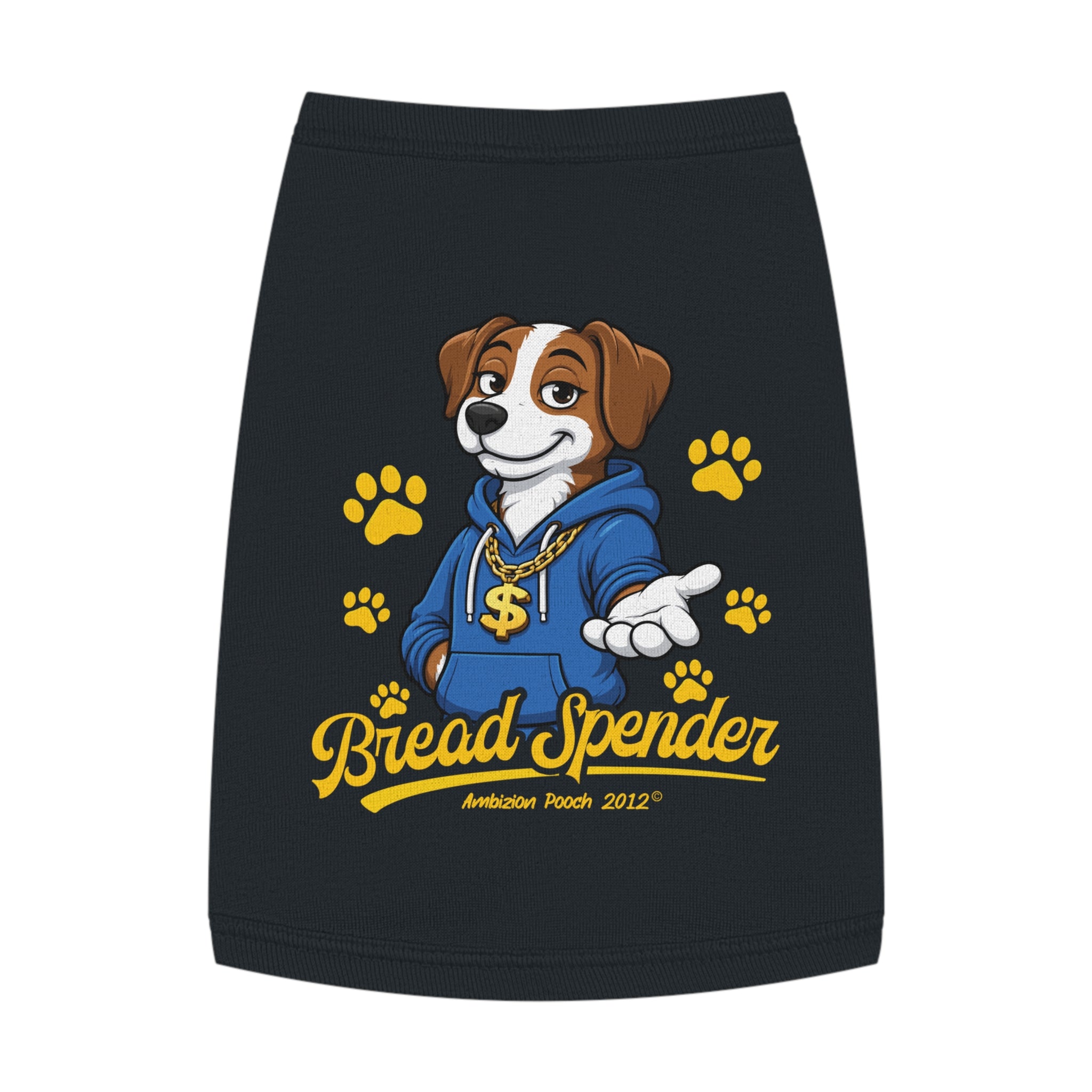 "Bread Spender" Doggy Tank Top — "Breadwinner" (Pet & Parent Matching)