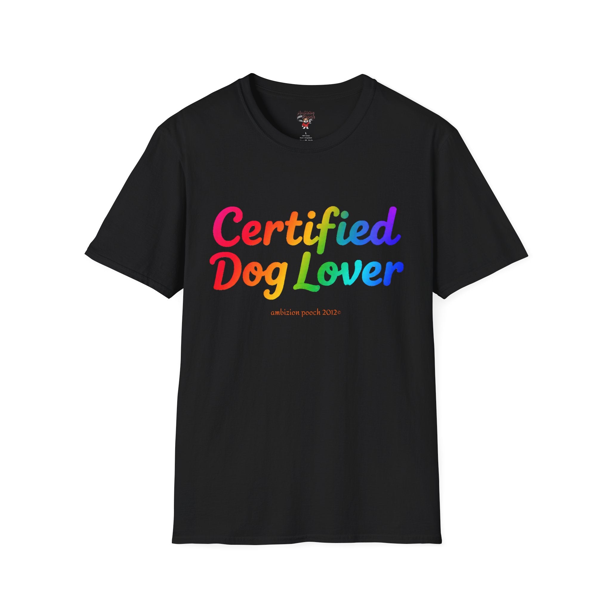 Certified Dog Lover Unisex Softstyle T-Shirt (All Dogs)