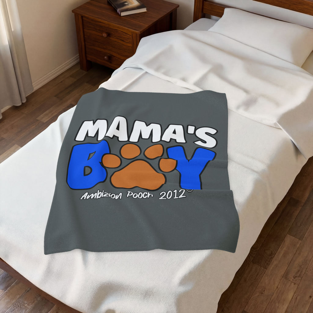Mama's Boy Velveteen Plush Doggy Blanket