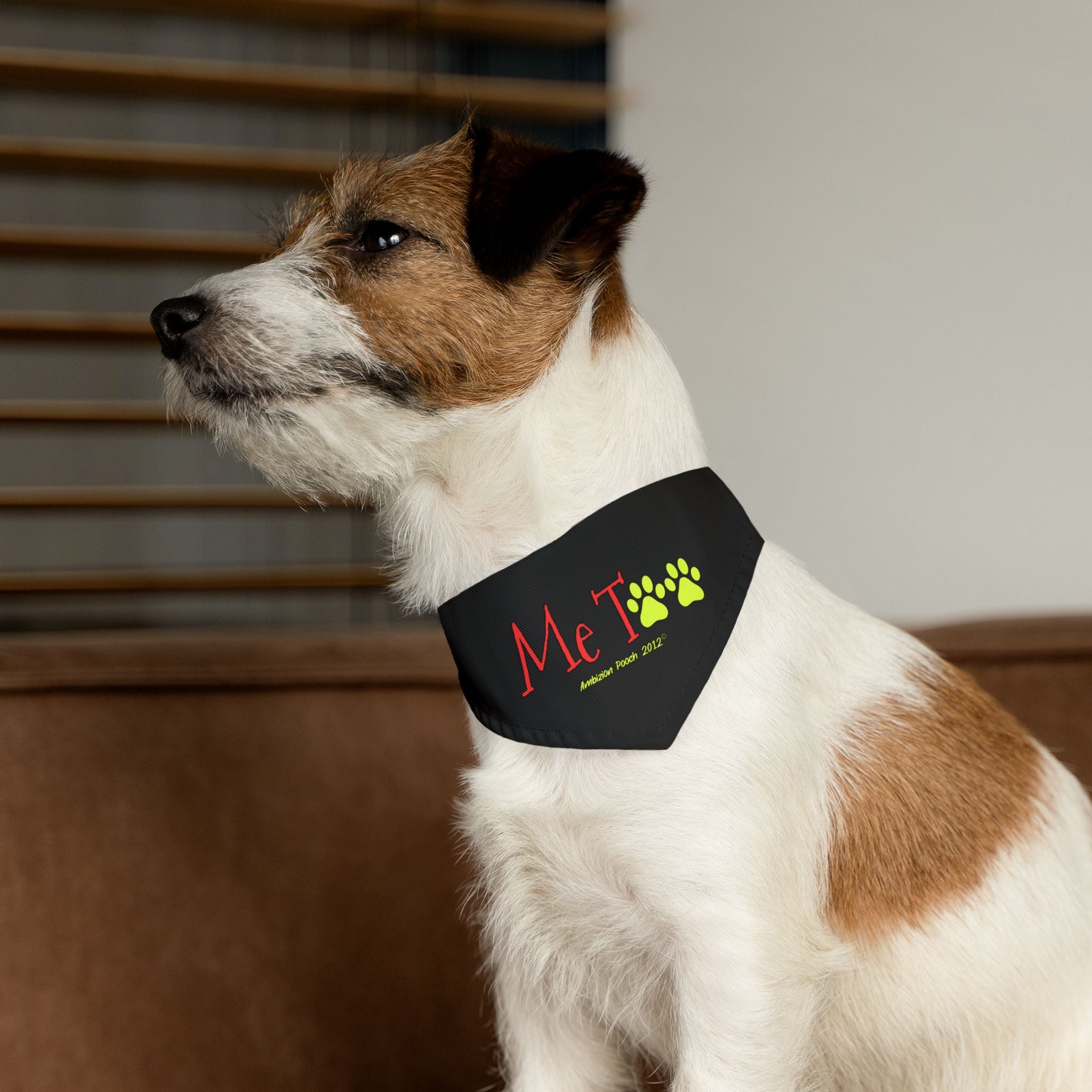 Pet Bandana Collar — Doggy Me Too "I Need Emotional Support" Matching Pet & Parent