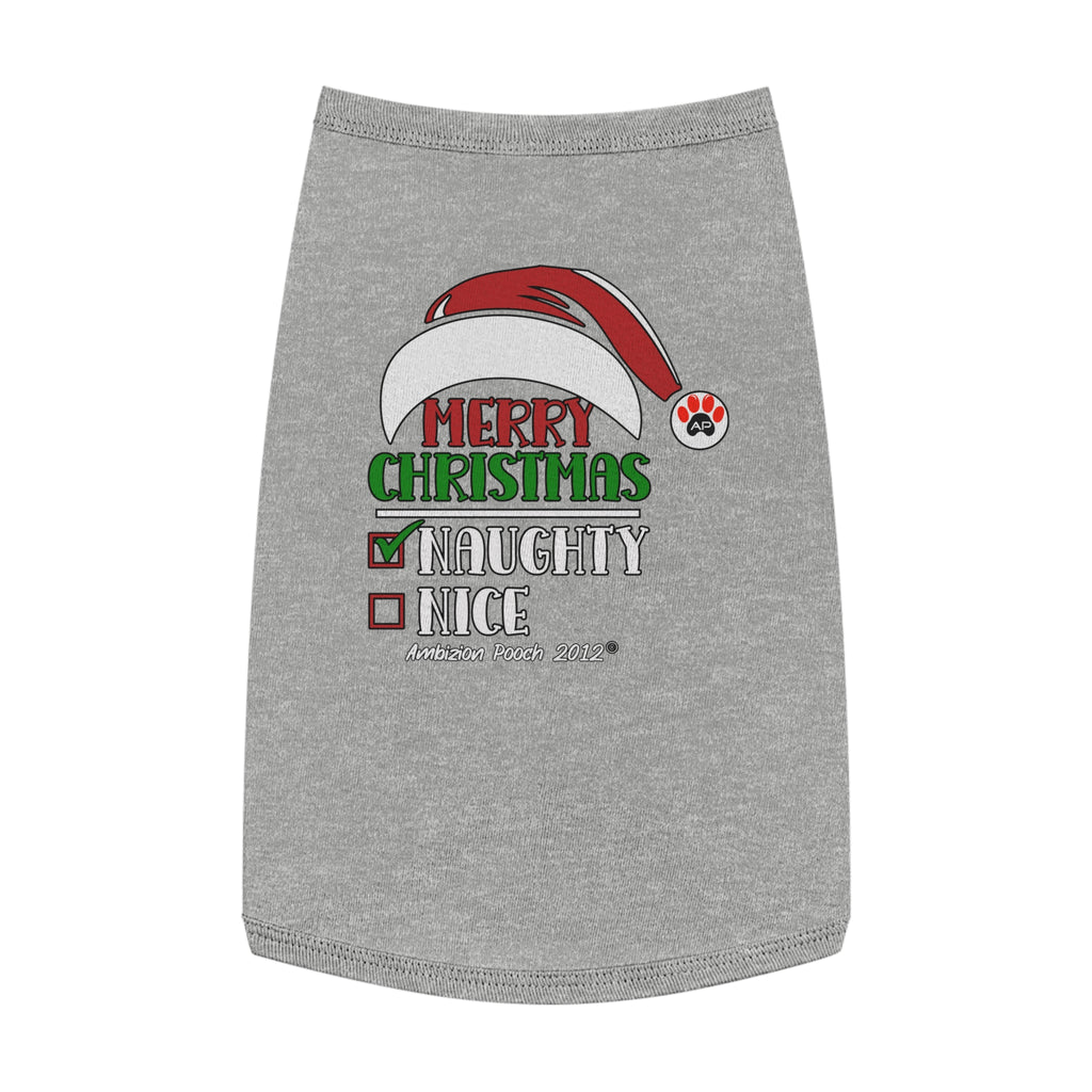 Merry Christmas Naughty or Nice Doggy Tank