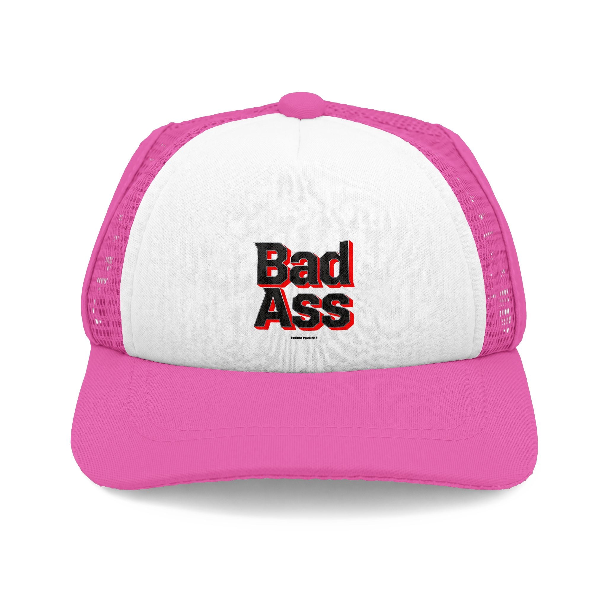 Bad Ass Trucker Doggy Hat - Retro Embroidered Foam Cap for Dogs